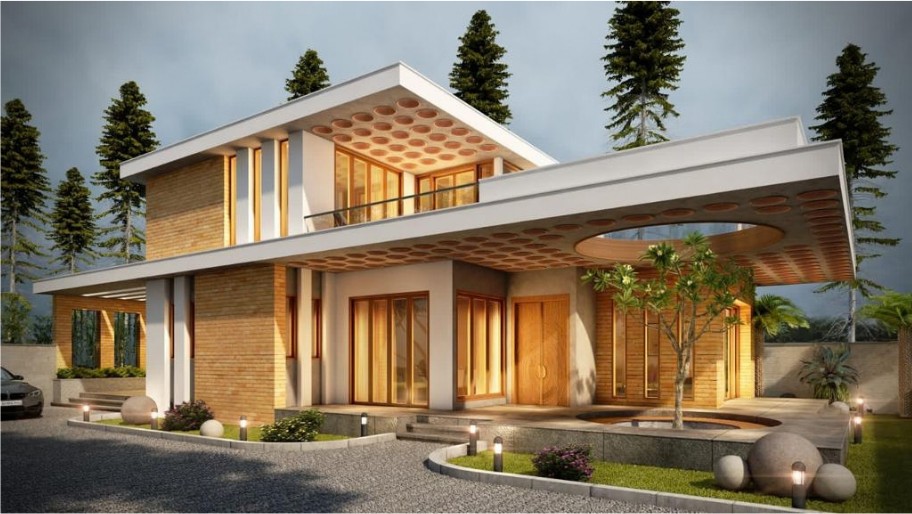 Contemporary residence built by Ajay Homes